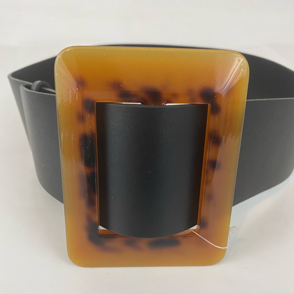ZARA Black PU Leather Belt NWT - Picture 5 of 7